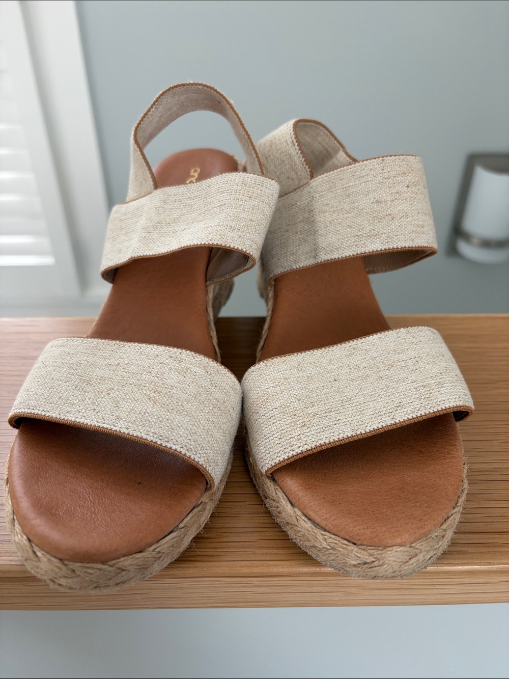Women’s Linen Espadrille Sandals in Natural